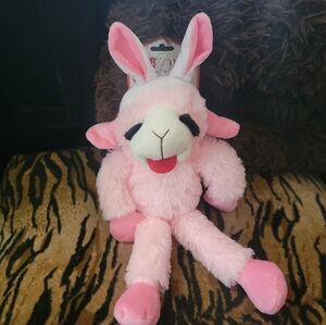 Lamb Chop Dog Pink Plush Bunny Toy Sz Sm/med Ea. New